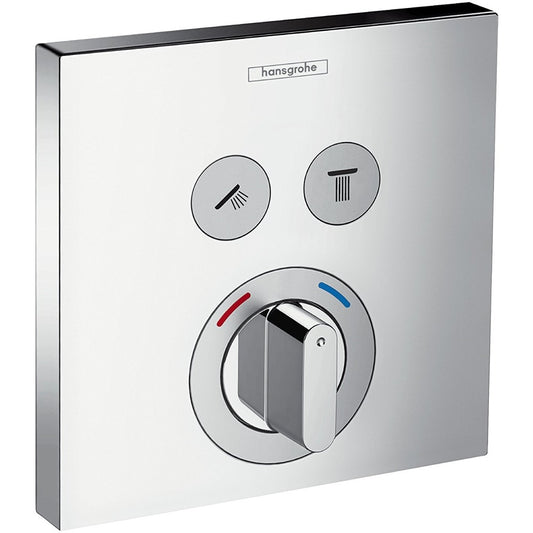 Hansgrohe ShowerSelect Baterie dus cu termostat pentru montaj incastrat, patrata, crom