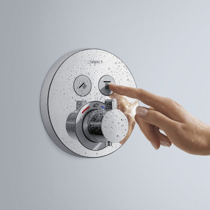 Hansgrohe ShowerSelect S Baterie dus cu termostat pentru montaj incastrat, rotunda, crom