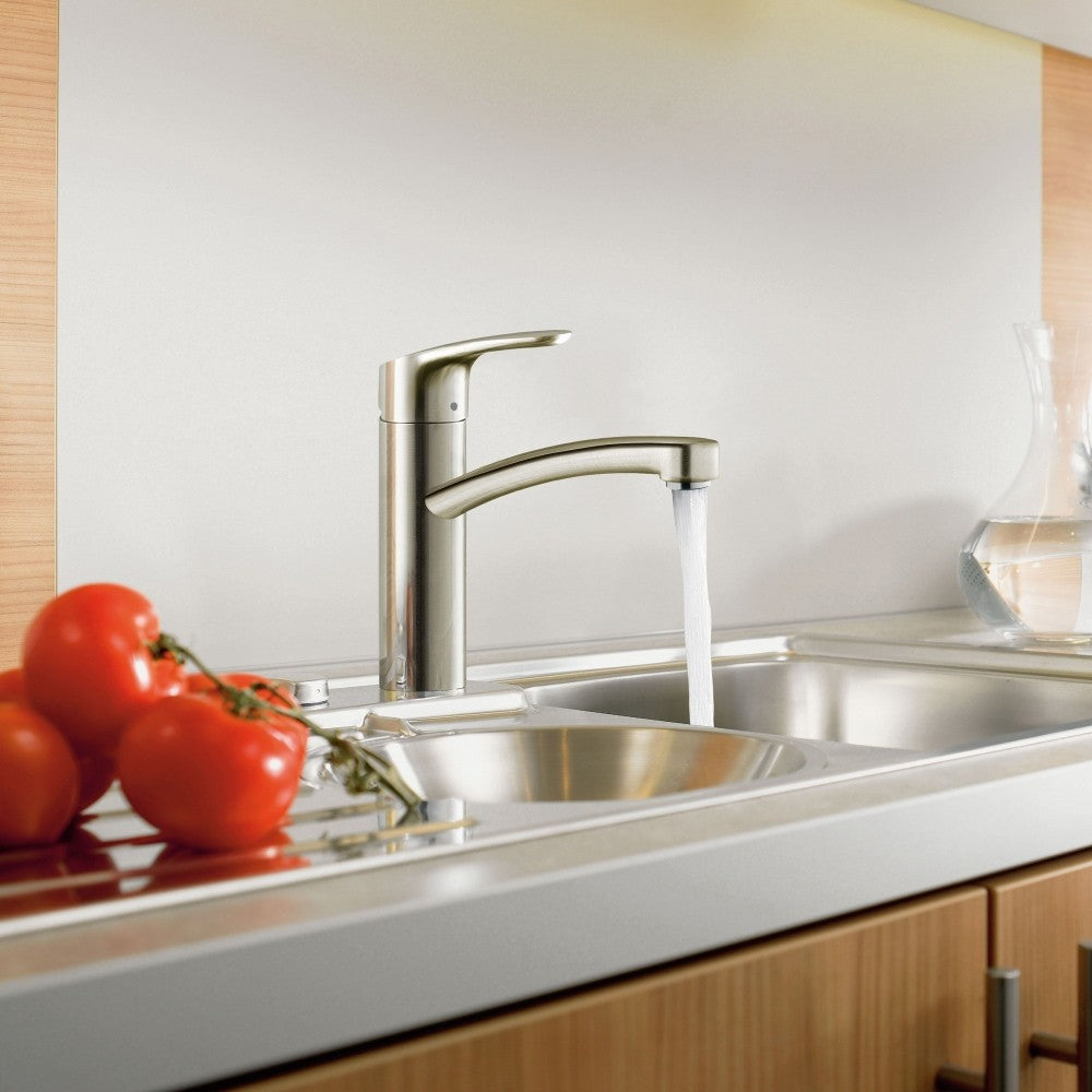 Hansgrohe Focus 160 Baterie chiuveta bucatarie monocomanda, aspect inox