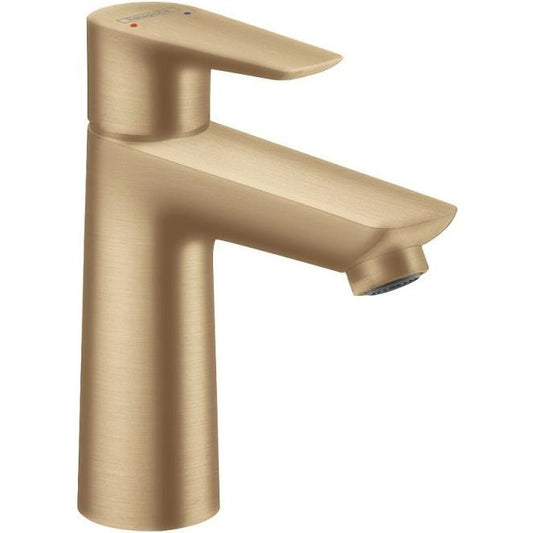 Baterie lavoar bronz mat periat Hansgrohe Talis E 110 Cold Start, cu ventil pop-up