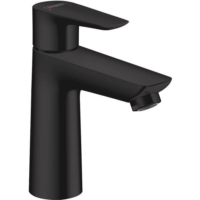 Baterie lavoar neagra mat Hansgrohe Talis E 110 Cold Start, cu ventil pop-up