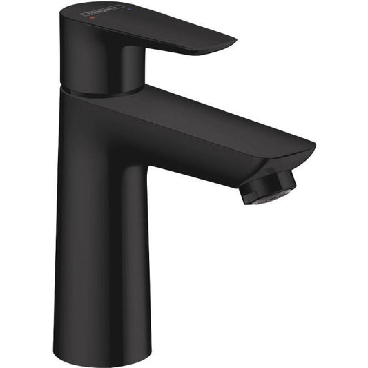 Baterie lavoar neagra mat Hansgrohe Talis E 110 Cold Start, cu ventil pop-up