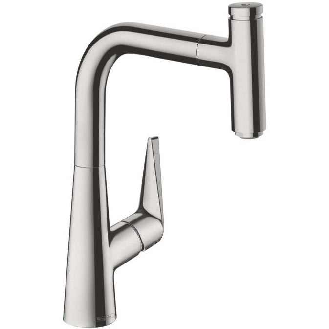 Hansgrohe Talis Select S 220 Baterie chiuveta bucatarie monocomanda cu dus extractibil, aspect inox
