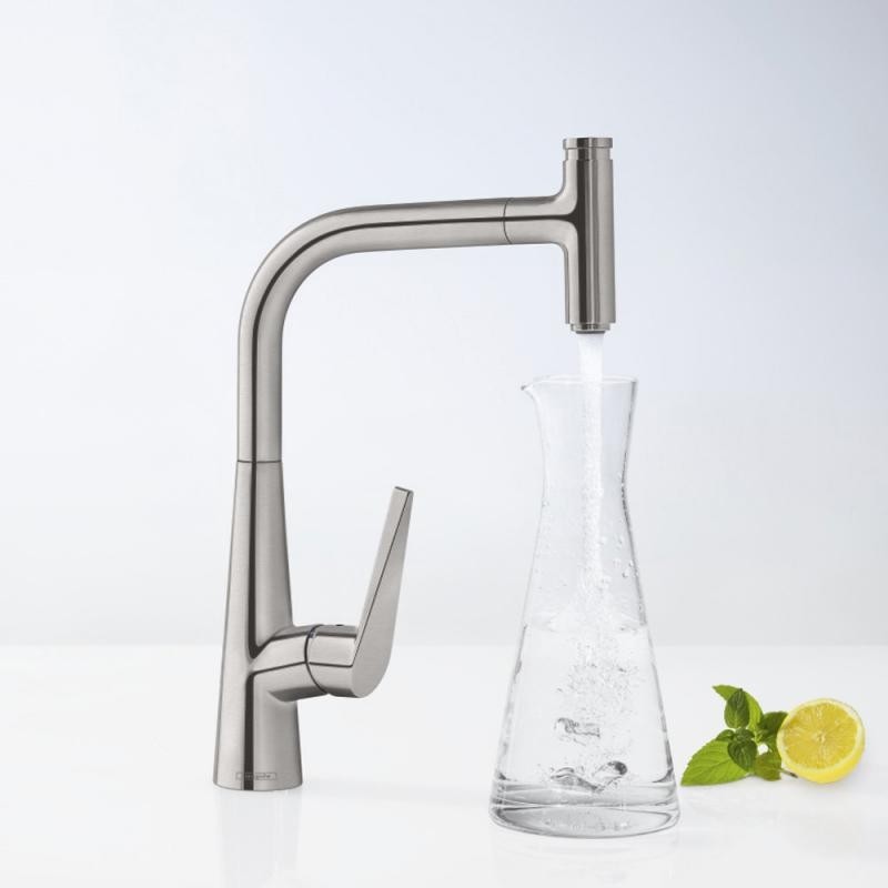 Hansgrohe Talis Select S 300 Baterie chiuveta bucatarie monocomanda cu dus extractibil, aspect inox