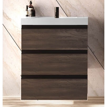 Set mobilier baie (masca stativa cu 3 sertare si lavoar) Kolpa San Harmony 70x48xH90, stejar inchis