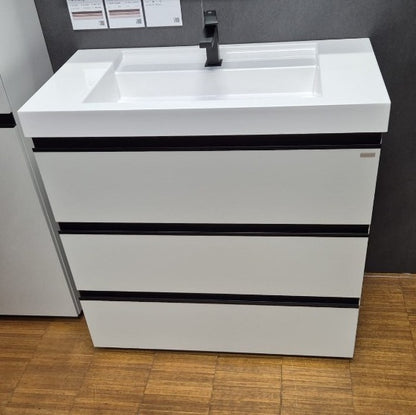 Set mobilier baie (masca stativa cu 3 sertare si lavoar) Kolpa San Harmony 70x48xH90, gri deschis