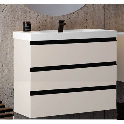 Set mobilier baie (masca stativa cu 3 sertare si lavoar) Kolpa San Harmony 70x48xH90, gri deschis