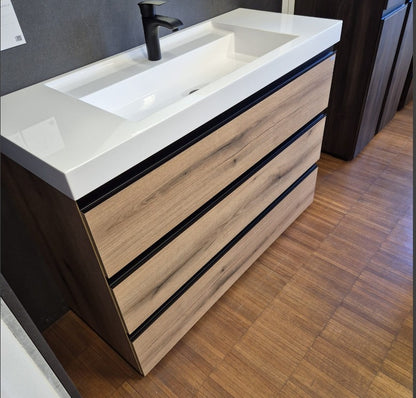 Set mobilier baie (masca stativa cu 3 sertare si lavoar) Kolpa San Harmony 100x48xH90, stejar natur