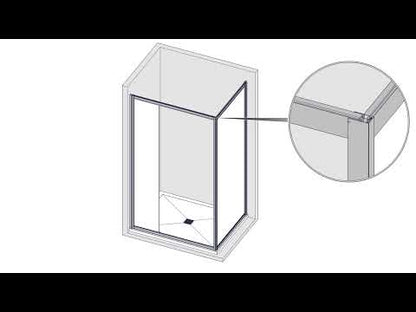 Cabina dus patrata cu usa glisanta rotativa KolpaSan Stellar DW 90x90 cm, negru mat