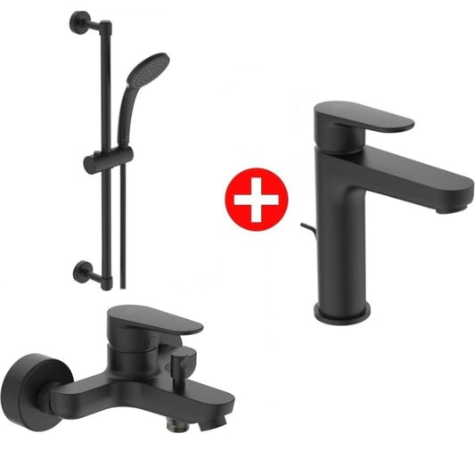 Ideal Standard Cerafine Set Promo 3 in 1 pentru cada si dus, negru mat