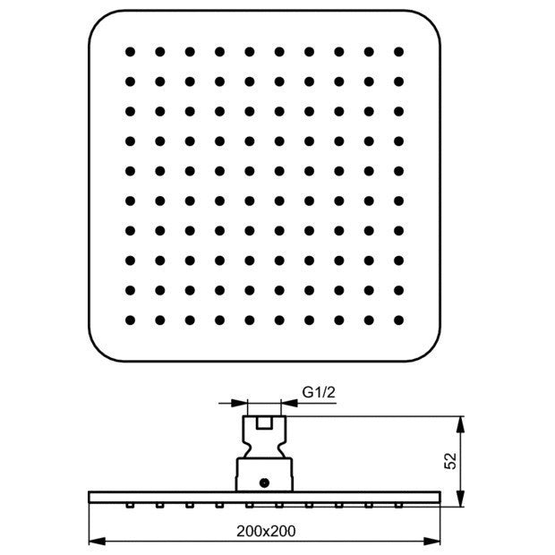 Set promo Sistem dus incastrat fara termostat Ideal Standard Ceraplan IdealRainCube