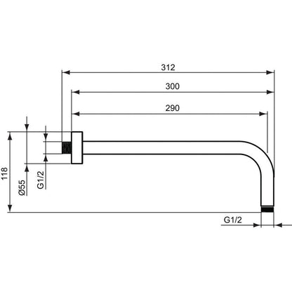 Set promo Sistem dus incastrat fara termostat Ideal Standard Ceraplan IdealRainCube