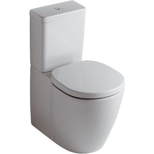 Set promo Vas WC pe pardoseala cu rezervor aparent si capac soft close Ideal Standard Connect 36x66 cm evacuare orizontala sau verticala, lipit de perete