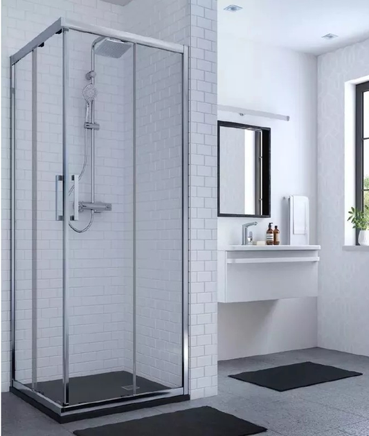 Cabina dus dreptunghiulara cu usi glisante Ideal Standard Connect 2 80x75 cm
