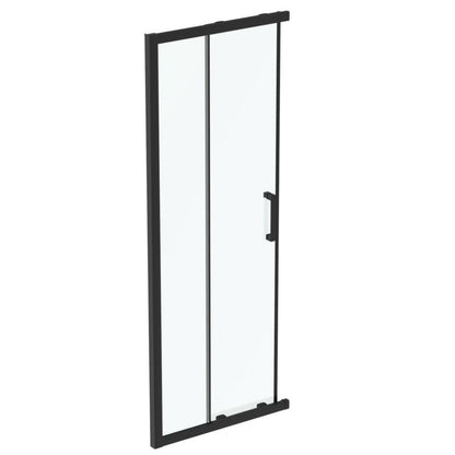 Cabina dus patrata cu usi glisante Ideal Standard Connect 2 90x90 cm, profil negru