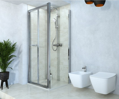 Cabina dus dreptunghiulara cu usa plianta Ideal Standard Connect 2 90x70 cm