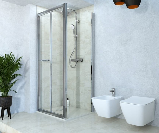Cabina dus dreptunghiulara cu usa plianta Ideal Standard Connect 2 90x80 cm