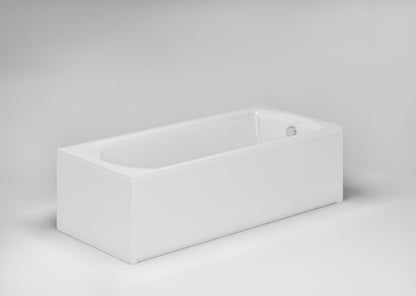 Set promo Cada baie dreptunghiulara Radaway Kea acril 160x75 cm, panou frontal si lateral, cu sifon inclus