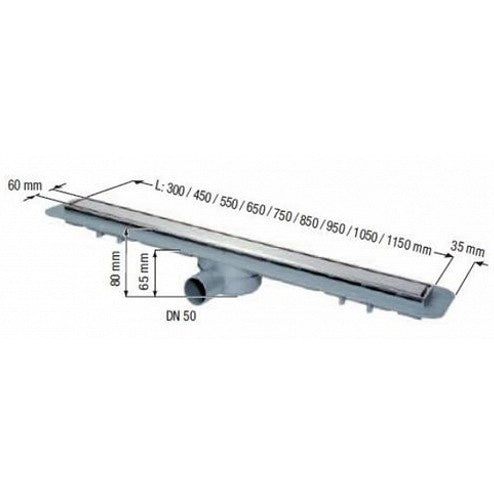 Rigola dus Kessel Linearis Compact completa, 55 cm