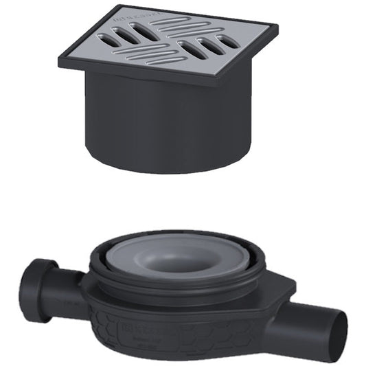 Set promo Sifon pardoseala de trecere Kessel System 125 Basic cu capac inox