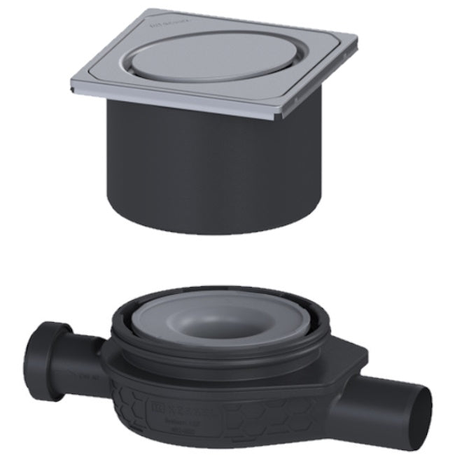 Set promo Sifon pardoseala de trecere Kessel System 125 Premium cu capac inox