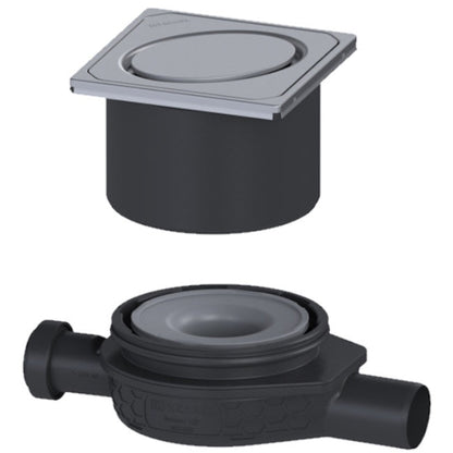 Set promo Sifon pardoseala de trecere Kessel System 125 Premium cu capac inox