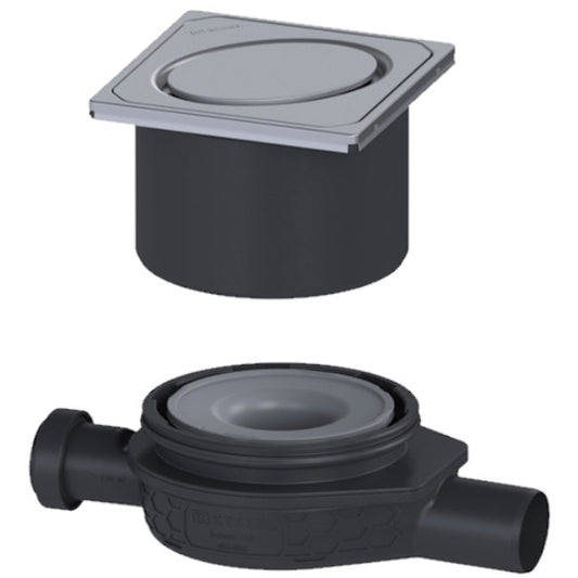 Set promo Sifon pardoseala de trecere Kessel System 125 Premium cu capac inox