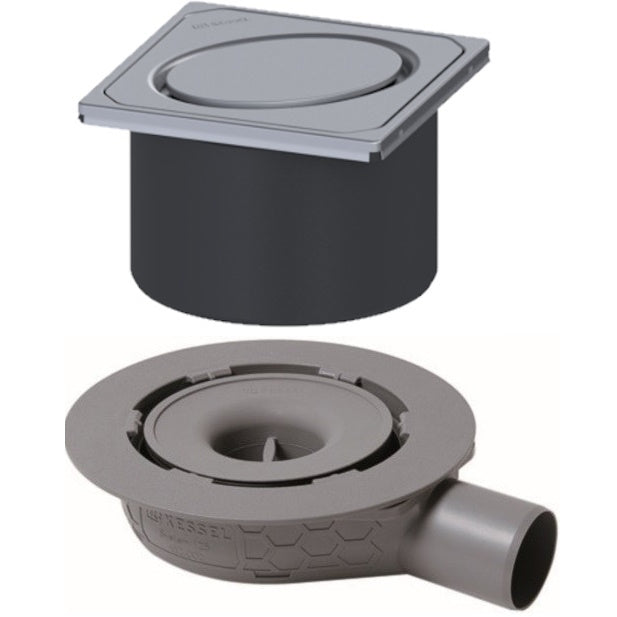 Set promo Sifon de dus Kessel System 125 Premium cu capac de inox