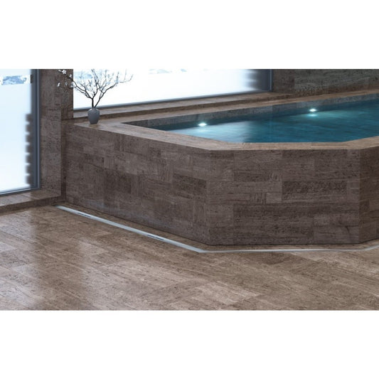 Rigola dus Kessel Linearis Infinity 90 completa 140 cm, crom mat