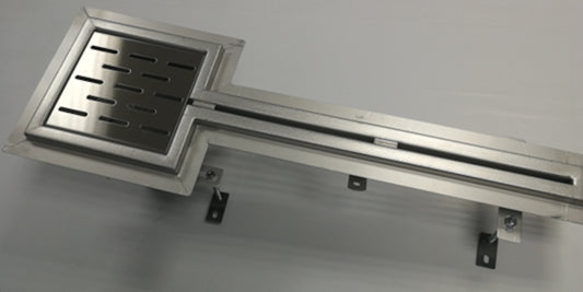 Rigola din inox Kessel Ferrofix, tip fanta pentru industria alimentara, lungime 4M