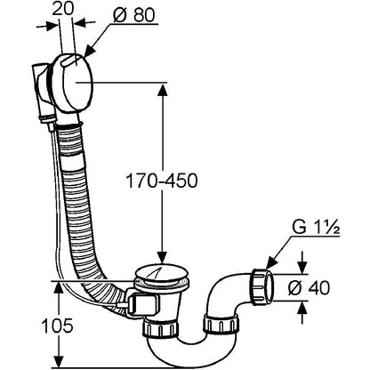Kludi Rotexa Sifon cada cu preaplin