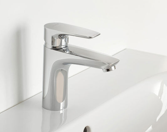 Baterie chiuveta baie Kludi Pure&Solid, H13 cm, ventil pop-up metalic