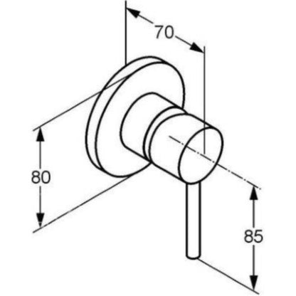 Kludi Bozz Baterie dus monocomanda, montaj incastrat, crom