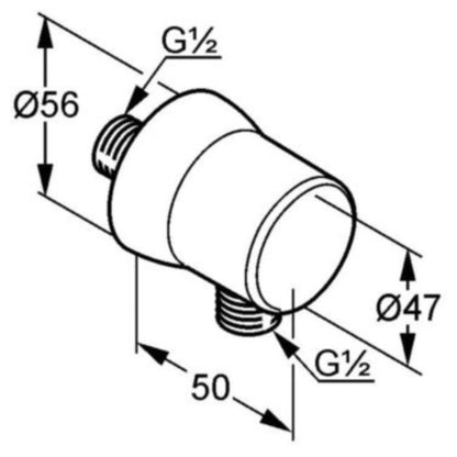 Kludi A-QA Cot racord pentru furtun, alb