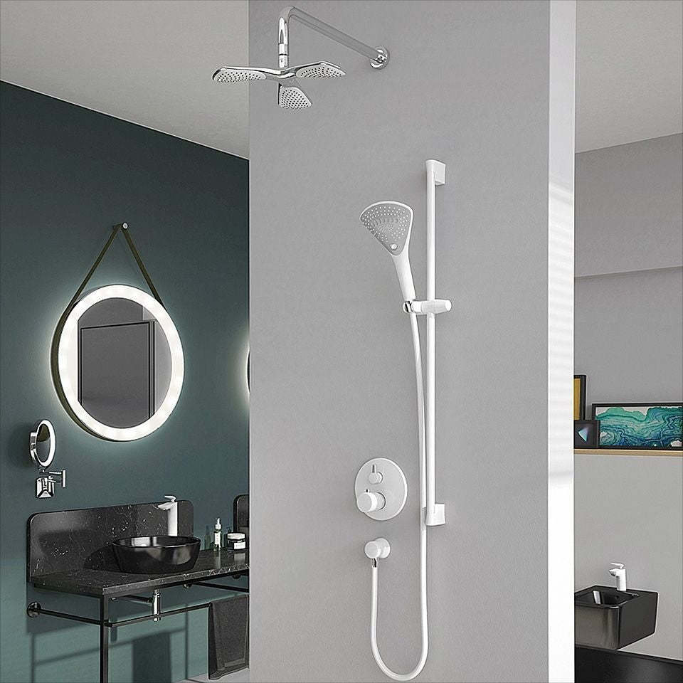 Kludi Balance White Baterie bideu monocomanda cu ventil pop-up, alb