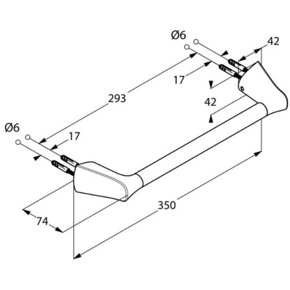 Kludi Amba Suport prosop baie tip bara 35 cm