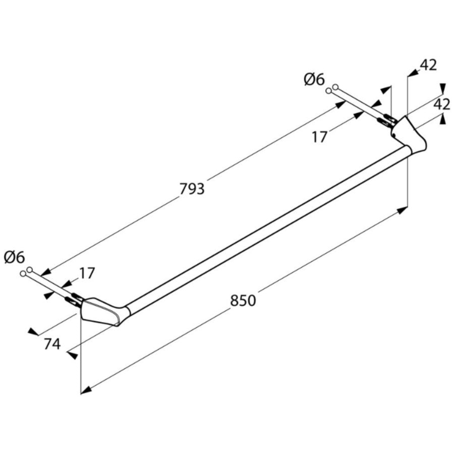 Kludi Amba Suport prosop baie tip bara 85 cm
