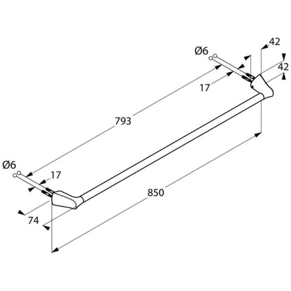 Kludi Amba Suport prosop baie tip bara 85 cm