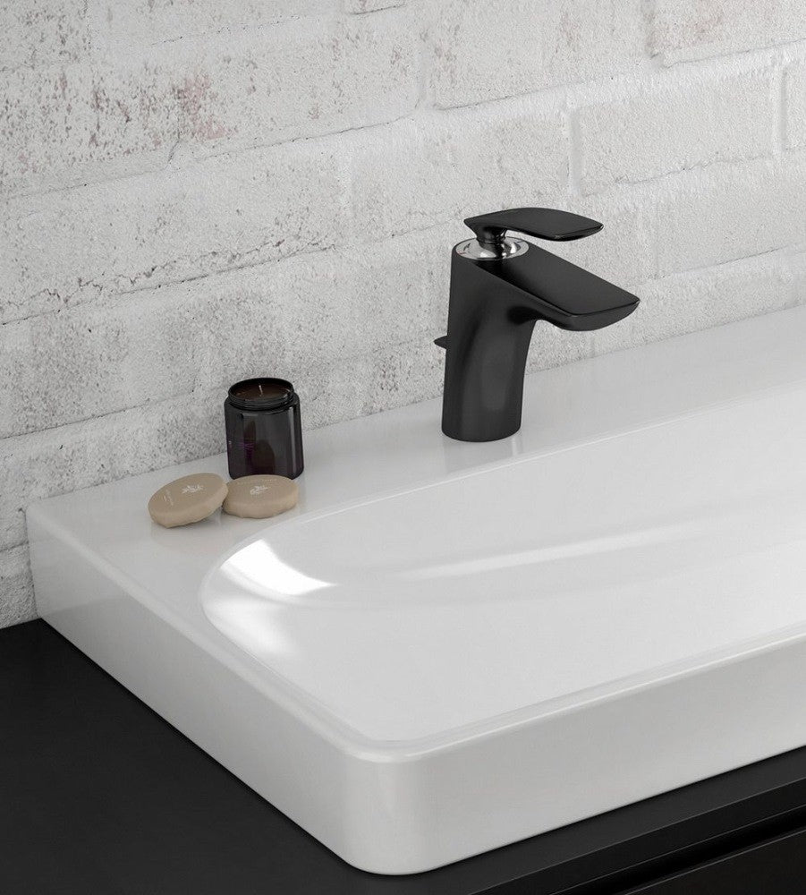 Baterie chiuveta baie neagra mat Kludi Balance, cu ventil pop-up