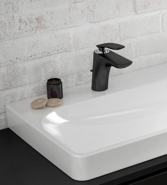 Baterie chiuveta baie neagra mat Kludi Balance, cu ventil pop-up
