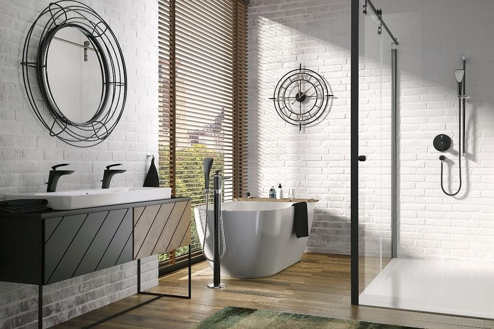 Baterie chiuveta baie neagra mat Kludi Balance, cu ventil pop-up