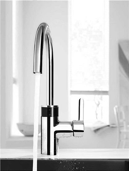 Kludi E-GO Baterie chiuveta bucatarie electronica monocomanda, alimentata la 220V