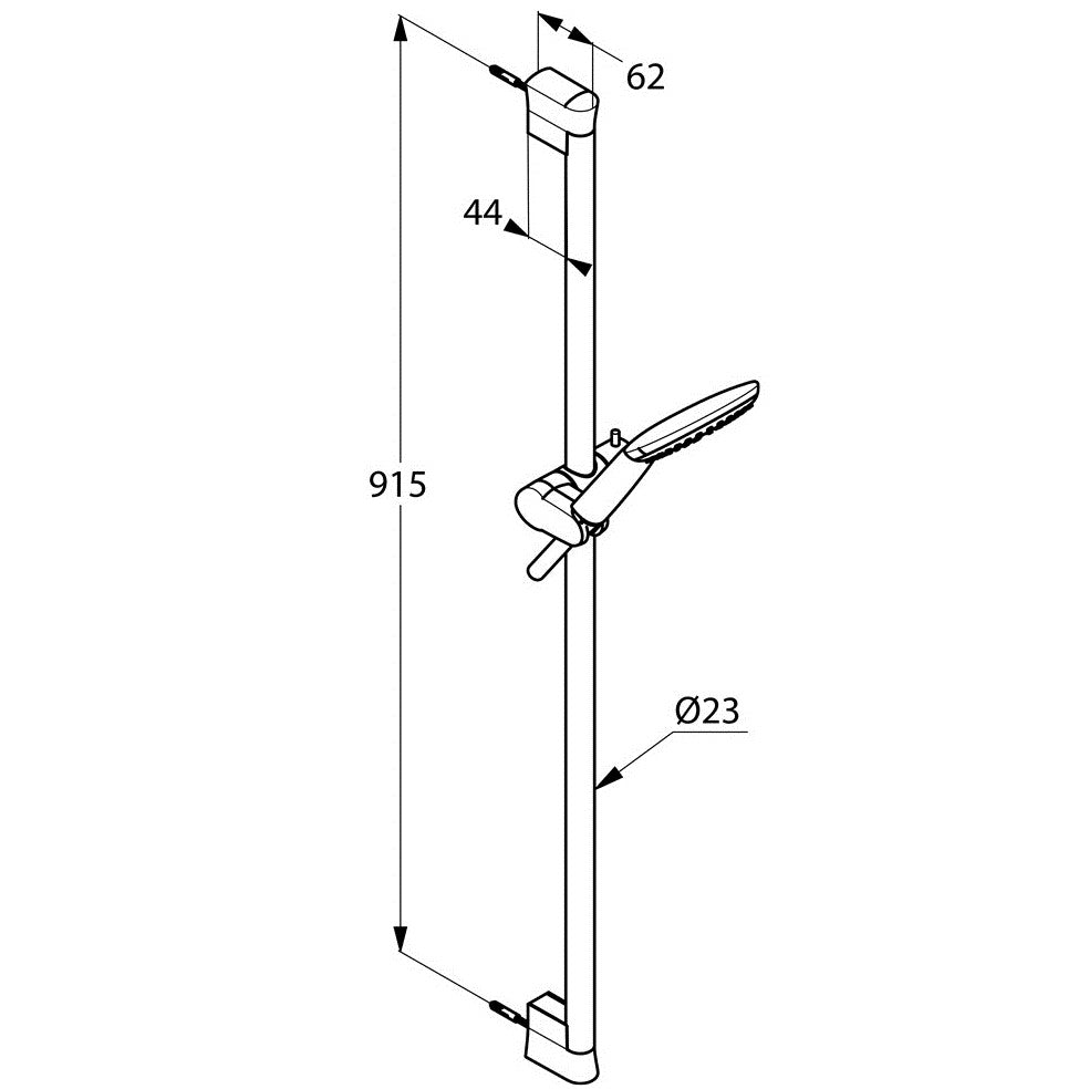 KLUDI Freshline 1S Set dus cu bara 90 cm