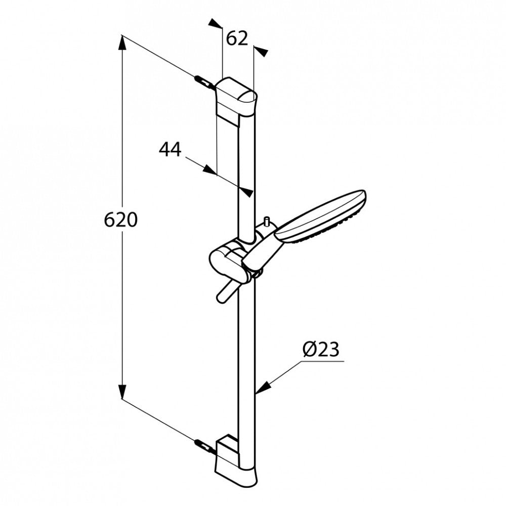 Kludi Freshline 3S Set dus cu bara 60 cm