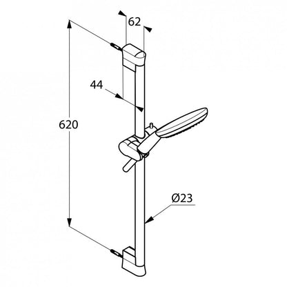 Kludi Freshline 3S Set dus cu bara 60 cm