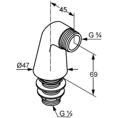 Kludi Racorduri stative, pereche