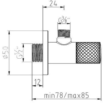 Kludi Robinet coltar cu cartus clasic 1/2' x 3/8'