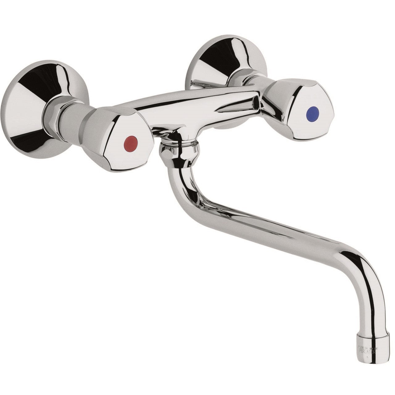 Kludi Standard Baterie chiuveta bucatarie dubla comanda, montaj pe perete, pipa 20 cm