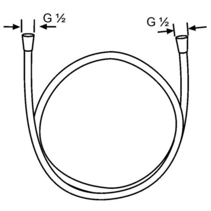 Furtun dus Kludi Suparaflex 125 cm, alb