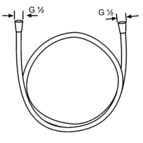 Furtun dus Kludi Suparaflex 160 cm, alb